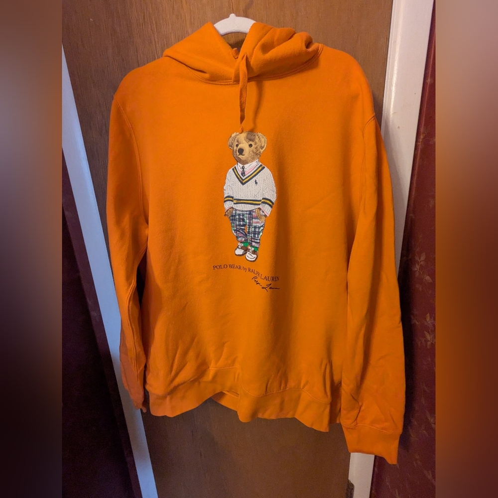 Polo by Ralph Lauren Orange Polo Bear  Hoodie